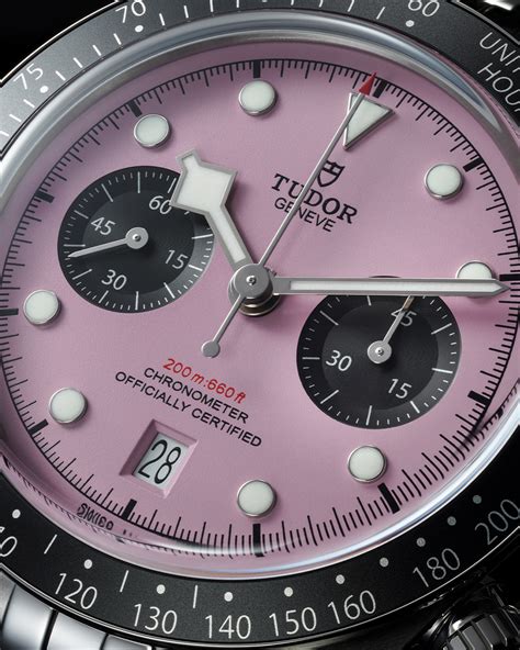 tudor chronograph pink dial.